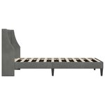 vidaXL Cadre de lit avec tête de lit Gris foncé 90 x 190 cm Velours
