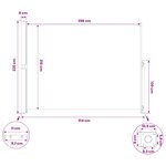 vidaXL Store latéral rétractable Rectangulaire 220 x 300 cm Polyester