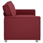 vidaXL Canapé Loveseat 180 cm avec coussin Bordeaux Cuir artificiel