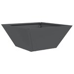 vidaXL Pot de jardin en forme de bol Anthracite 35 x 35 x 15 cm Acier