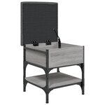 vidaXL Banc à chaussures sonoma gris 42x42x45 cm bois d'ingénierie
