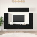 vidaXL Ensemble meuble TV 8 Pièces Chêne noir 80 x 30 x 30.5 cm