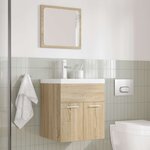 vidaXL Ensemble de meubles de salle de bain 3 Pièces chêne sonoma