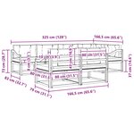vidaXL Ensemble de canapés d'extérieur 6 pc Blanc et Beige Polyester