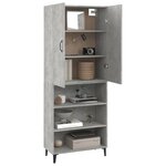 vidaXL Buffet gris béton 69 5x32 5x180 cm bois d'ingénierie