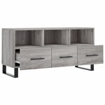 vidaXL Meuble TV sonoma gris 102x36x50 cm bois d'ingénierie