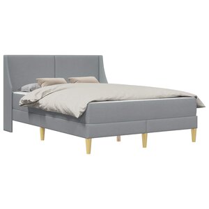 vidaXL Cadre de lit avec matelas avec tête de lit Polyester