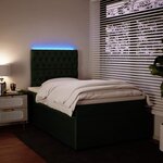 vidaXL Sommier à lattes de lit avec matelas vert foncé 120x190 cm