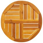vidaXL Dessus de table Ø50x2 cm rond bois massif d'acacia