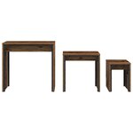 vidaXL Table basse gigogne 3 Pièces Bois ancien 60 x 35 x 56 cm