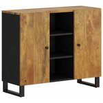 vidaXL Buffet avec 2 portes 90x33x75 cm bois massif de manguier