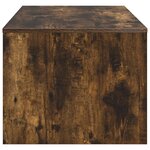 vidaXL Table basse Chêne fumé 100 x 50 x 40 cm Bois d'ingénierie