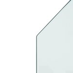 vidaXL Plaque de verre pour cheminée hexagonale 80x50 cm