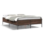 vidaXL Cadre de lit sans matelas chêne marron 135x190 cm