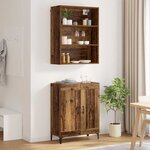vidaXL Haut Armoire 2 Pièces Bois ancien Bois d'ingénierie