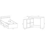 DEMEYERE Chambre complete enfant - Lit + bureau - Blanc - LILA