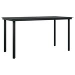 vidaXL Ensemble à manger de jardin et coussins 5 Pièces noir rotin verre