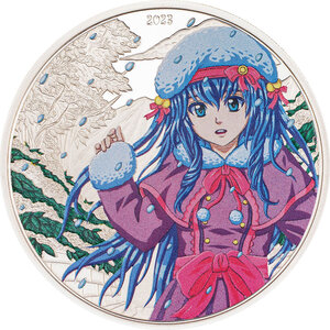 Monnaie WINTER Manga Hiver 1 Oz Argent 5$ Cook Islands 2023