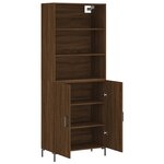 vidaXL Buffet haut Chêne marron 69 5x34x180 cm Bois d'ingénierie