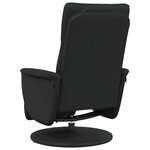 vidaXL Fauteuil inclinable de massage repose-pieds noir similicuir
