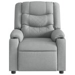vidaXL Fauteuil inclinable Gris clair Tissu