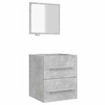 vidaXL Armoire de salle de bain avec miroir Gris béton 41x38 5x48 cm
