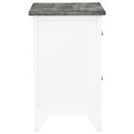 vidaXL Table de chevet Gris et blanc 38x28x45 cm Bois de Paulownia