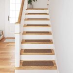 vidaXL Marches d'escalier 15 Pièces Jaune 75 x 20 cm Polypropylène