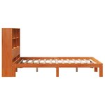 vidaXL Lit bibliothèque sans matelas cire marron 120x200 cm pin massif