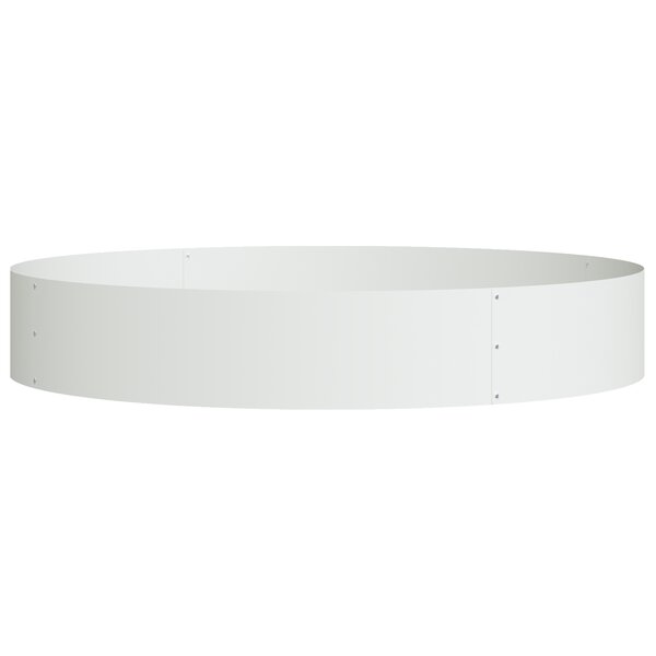 vidaXL Planteur de jardin Blanc 120x120x20 cm en acier