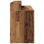 vidaXL Bureau avec lumières LED vieux bois bois d'ingénierie