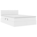 vidaXL Lit de Rangement Blanc pur 140 x 190 cm Cuir synthétique