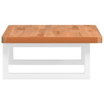 vidaXL Étagère de vasque murale acier et bois massif de hêtre