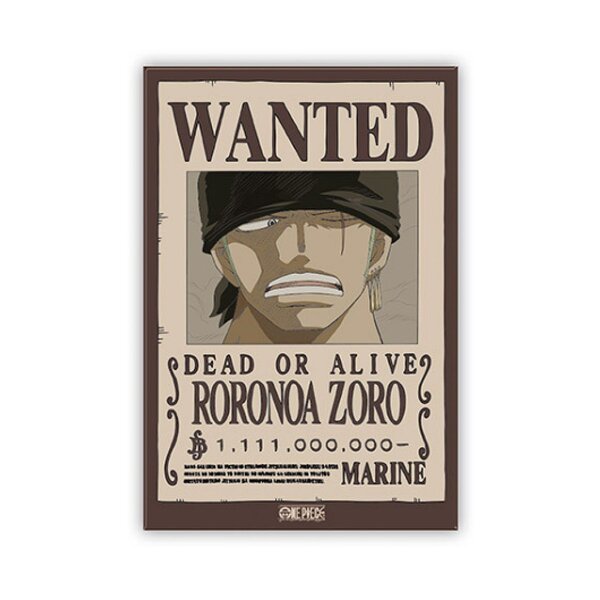 ONE PIECE - Aimant Standard - Wanted Zoro