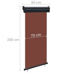 vidaXL Auvent latéral de balcon 85x250 cm Marron