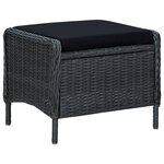 vidaXL Mobilier à dîner 9 Pièces avec coussins Résine tressée Gris foncé