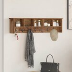 vidaXL Porte-manteau mural avec étagère Bois ancien 100 x 16 x 26 cm
