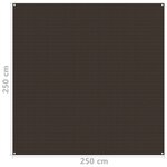vidaXL Tapis de tente 250x250 cm Marron