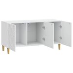 vidaXL Meuble TV 99 x 34 5 x 50 cm Blanc Bois d'ingénierie