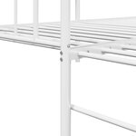 vidaXL Lit Daybed avec Matelas Trundle Blanc 107x203 cm Acier