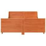 vidaXL Cadre de lit sans matelas cire marron 140x190cm bois pin massif