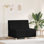 vidaXL Unité de Sofa Modulaire Sans Accoudoirs 2 Pièces Noir