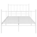 vidaXL Cadre de lit sans matelas blanc métal 120x200 cm