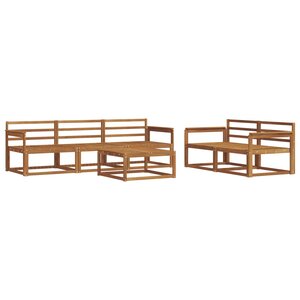 vidaXL Ensemble de canapés d'extérieur 6 Pièces Naturel