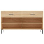 vidaXL Banc à chaussures chêne sonoma 102x35x55 cm bois d'ingénierie