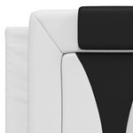 vidaXL Coussin de tête de lit blanc et noir 140 cm similicuir