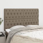 vidaXL Tête de lit Taupe 160x7x118/128 cm Tissu