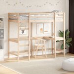 vidaXL Lit superposé sans matelas 80x200 cm bois massif de pin