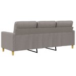 vidaXL Canapé à 3 places Taupe 180 cm Tissu