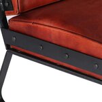 Vidaxl canapé à 2 places marron cuir véritable
